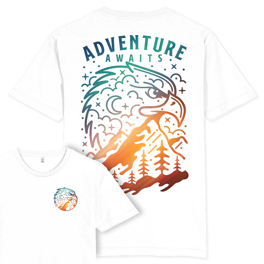 Adventure Awaits T-shirt / Back Print - Image 2