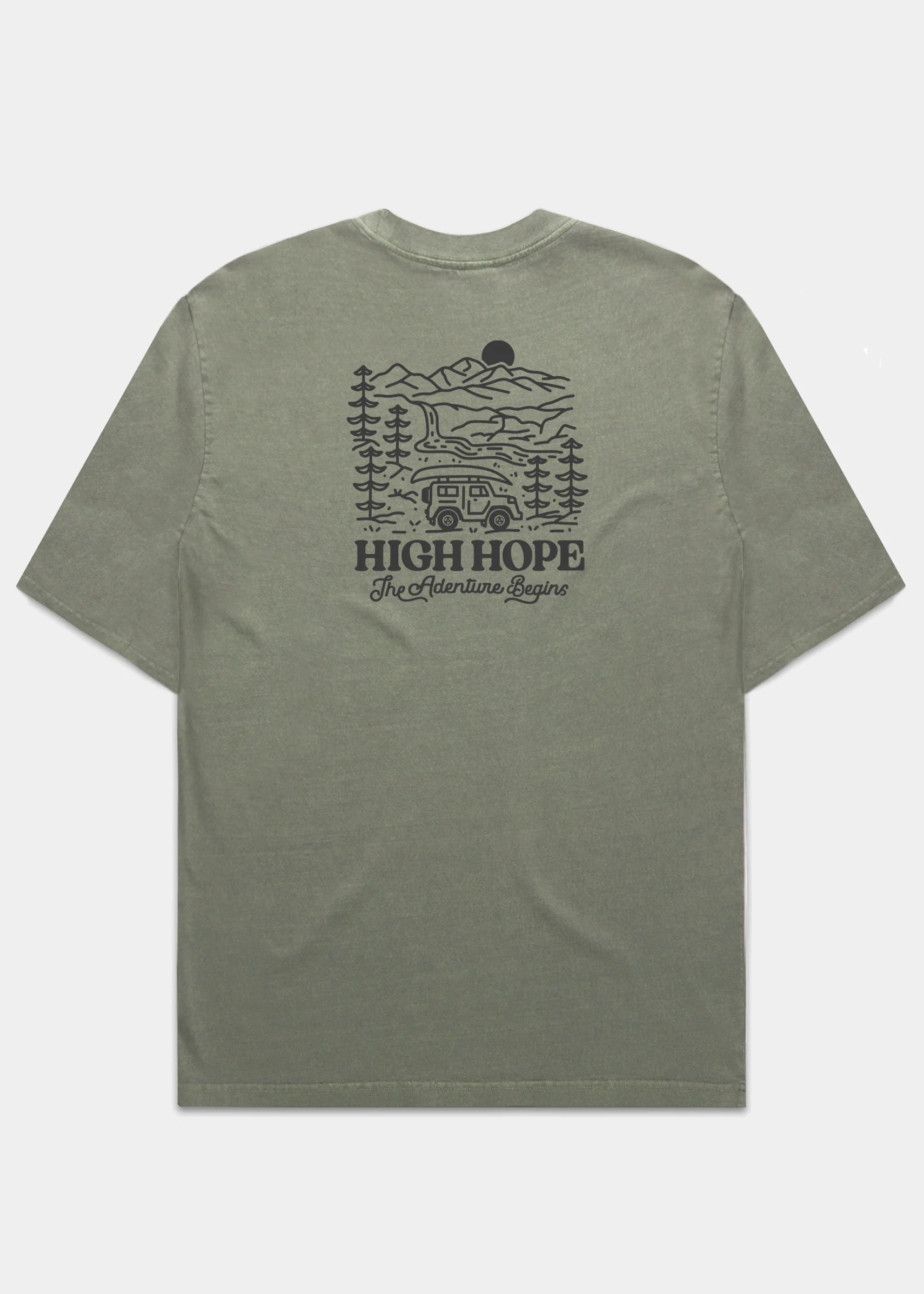 Adventure Begins Heavyweight T-shirt / Back Print - Image 3