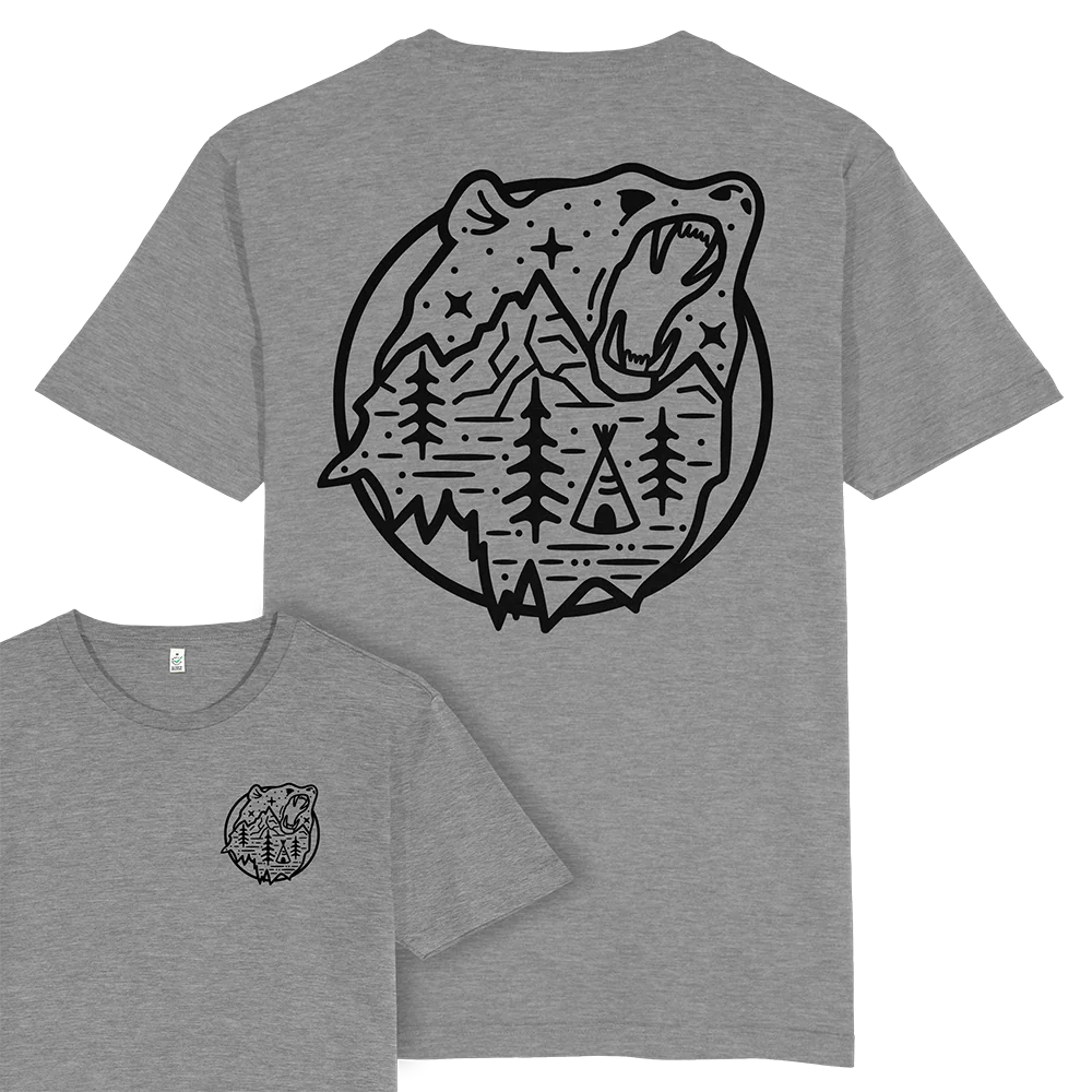 Bear Scene T-shirt / Back Print - Image 3