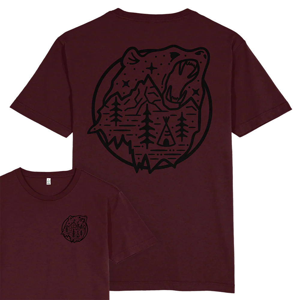 Bear Scene T-shirt / Back Print - Image 5