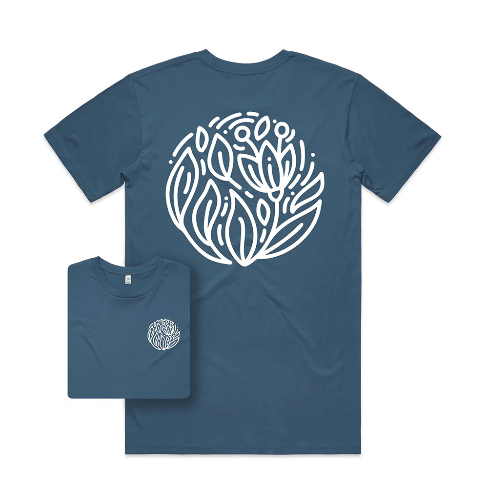 Flower Emblem T-shirt / Back Print - Image 2