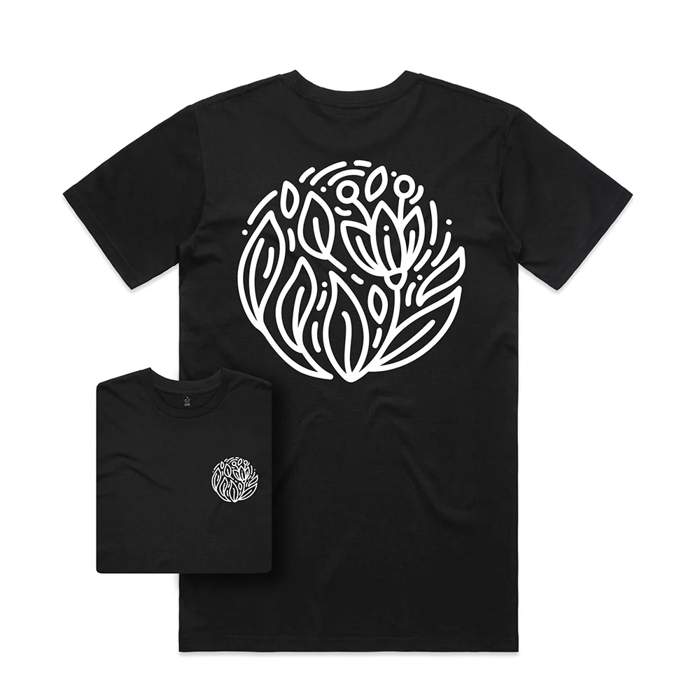 Flower Emblem T-shirt / Back Print - Image 3