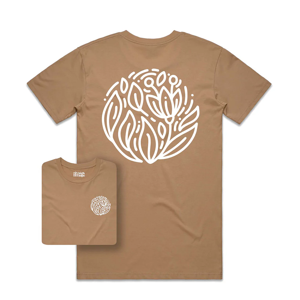 Flower Emblem T-shirt / Back Print - Image 4