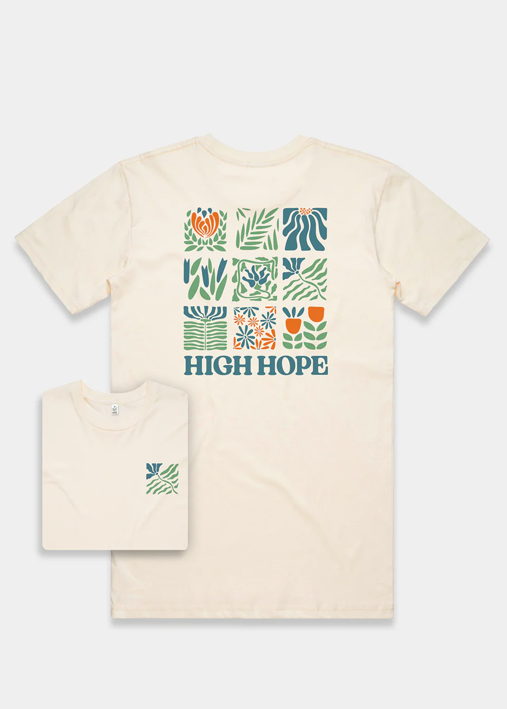 Botanical Tile T-shirt / Back Print - Image 2