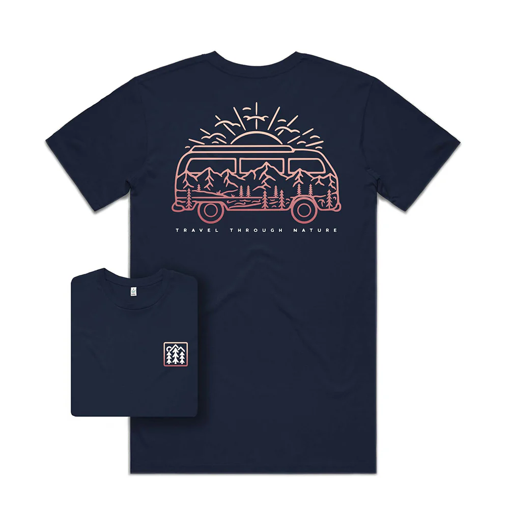 Campervan & Mountains T-shirt / Back Print