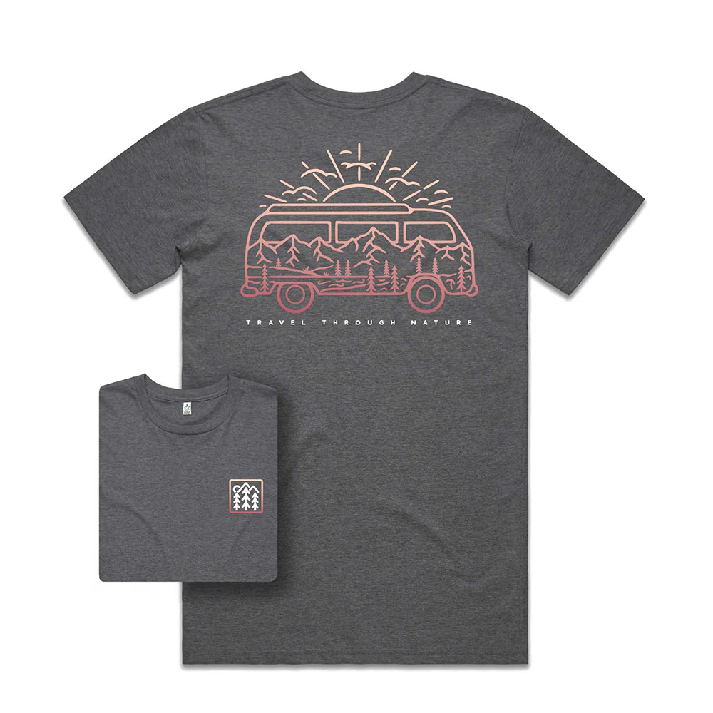 Campervan & Mountains T-shirt / Back Print - Image 3
