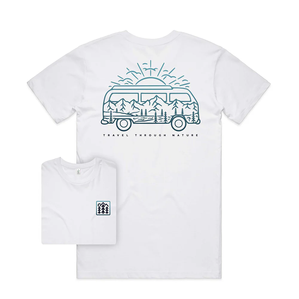 Campervan & Mountains T-shirt / Back Print - Image 4