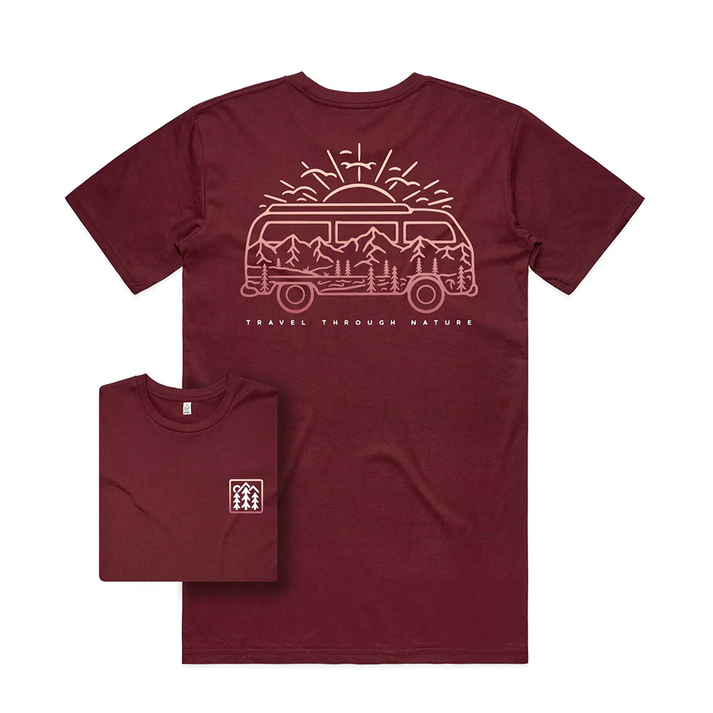 Campervan & Mountains T-shirt / Back Print - Image 5
