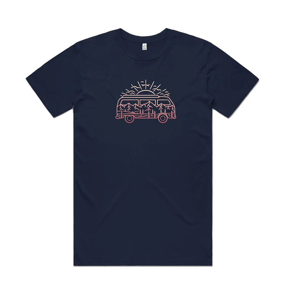Campervan & Mountains T-shirt / Front Print - Image 3