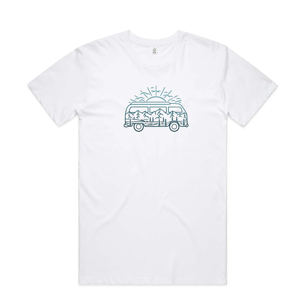 Campervan & Mountains T-shirt / Front Print - Image 5