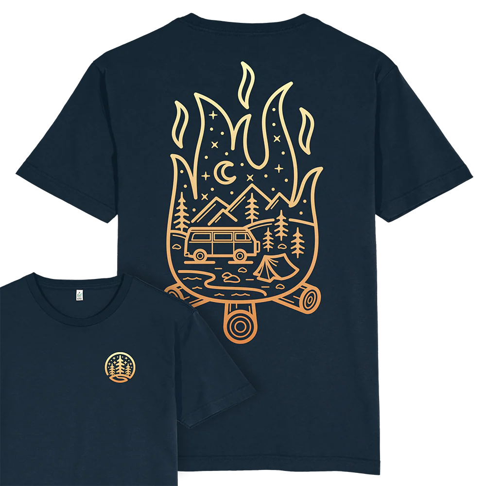 Campfire Scene T-shirt / Back Print - Image 2