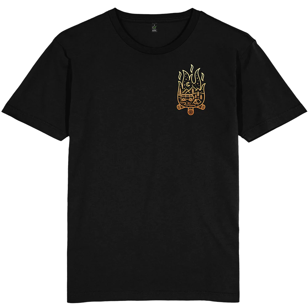 Campfire Scene T-shirt / Pocket Print - Image 3