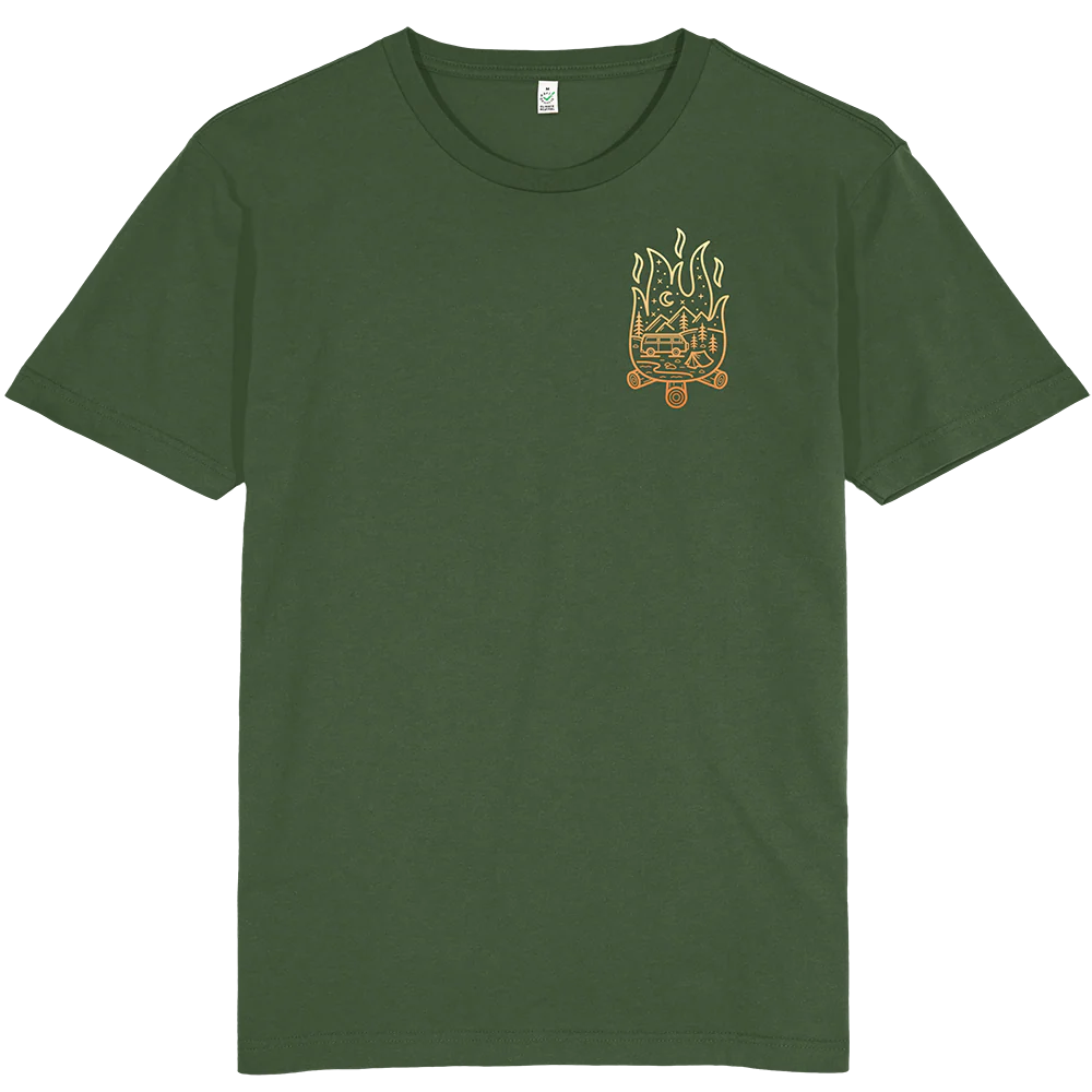 Campfire Scene T-shirt / Pocket Print - Image 4