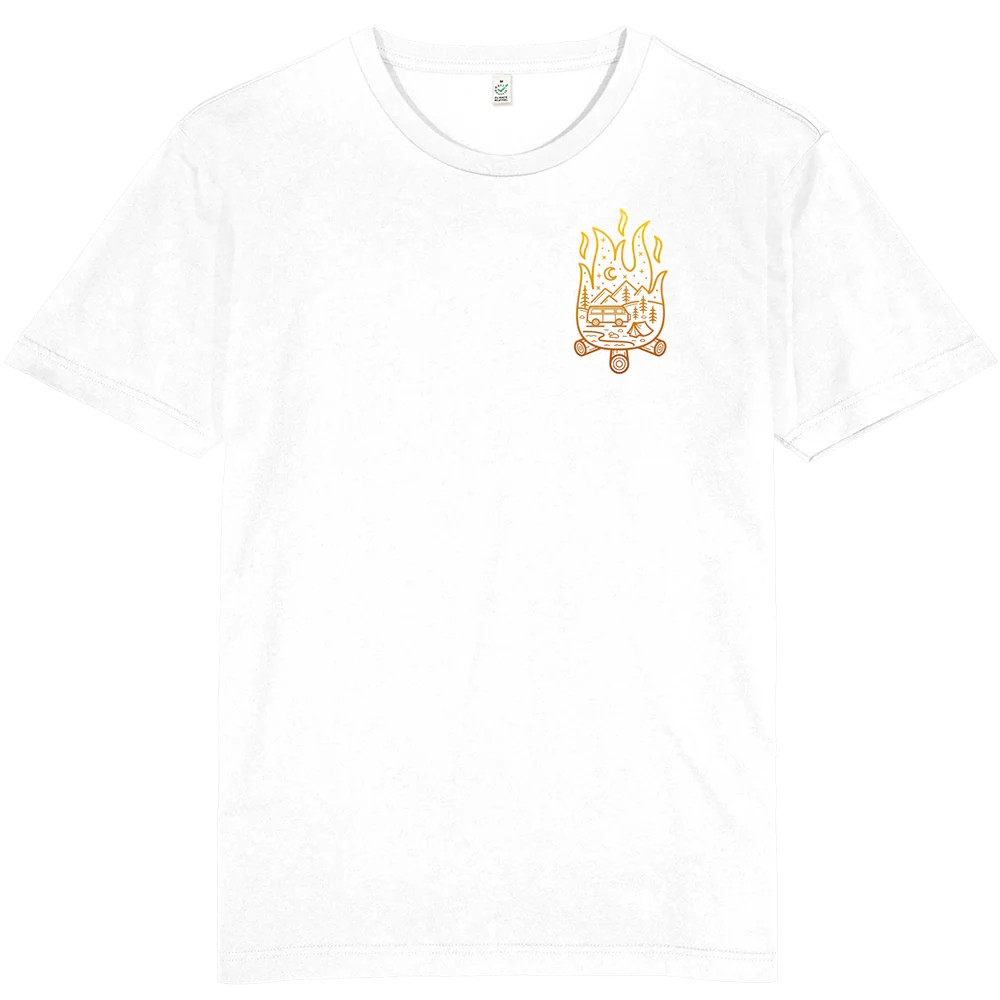Campfire Scene T-shirt / Pocket Print - Image 5
