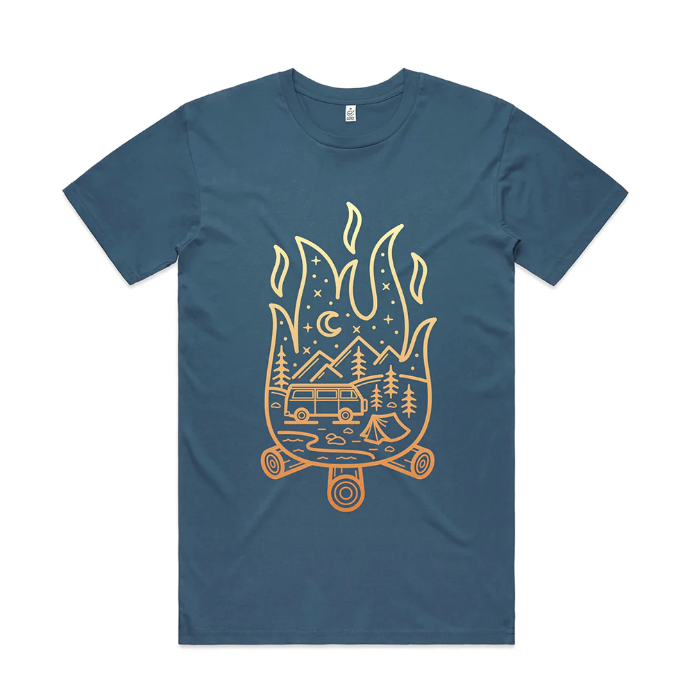 Campfire Scene T-shirt / Front Print - Image 3