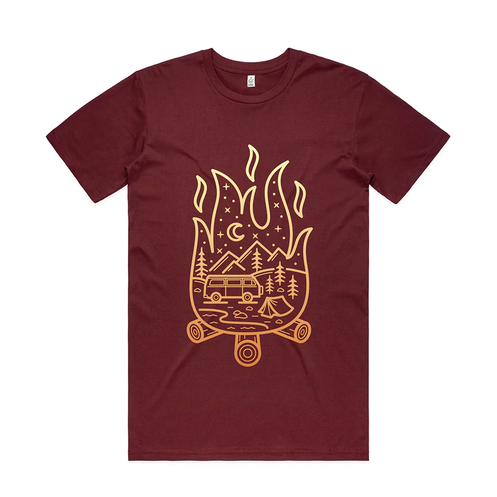 Campfire Scene T-shirt / Front Print - Image 4