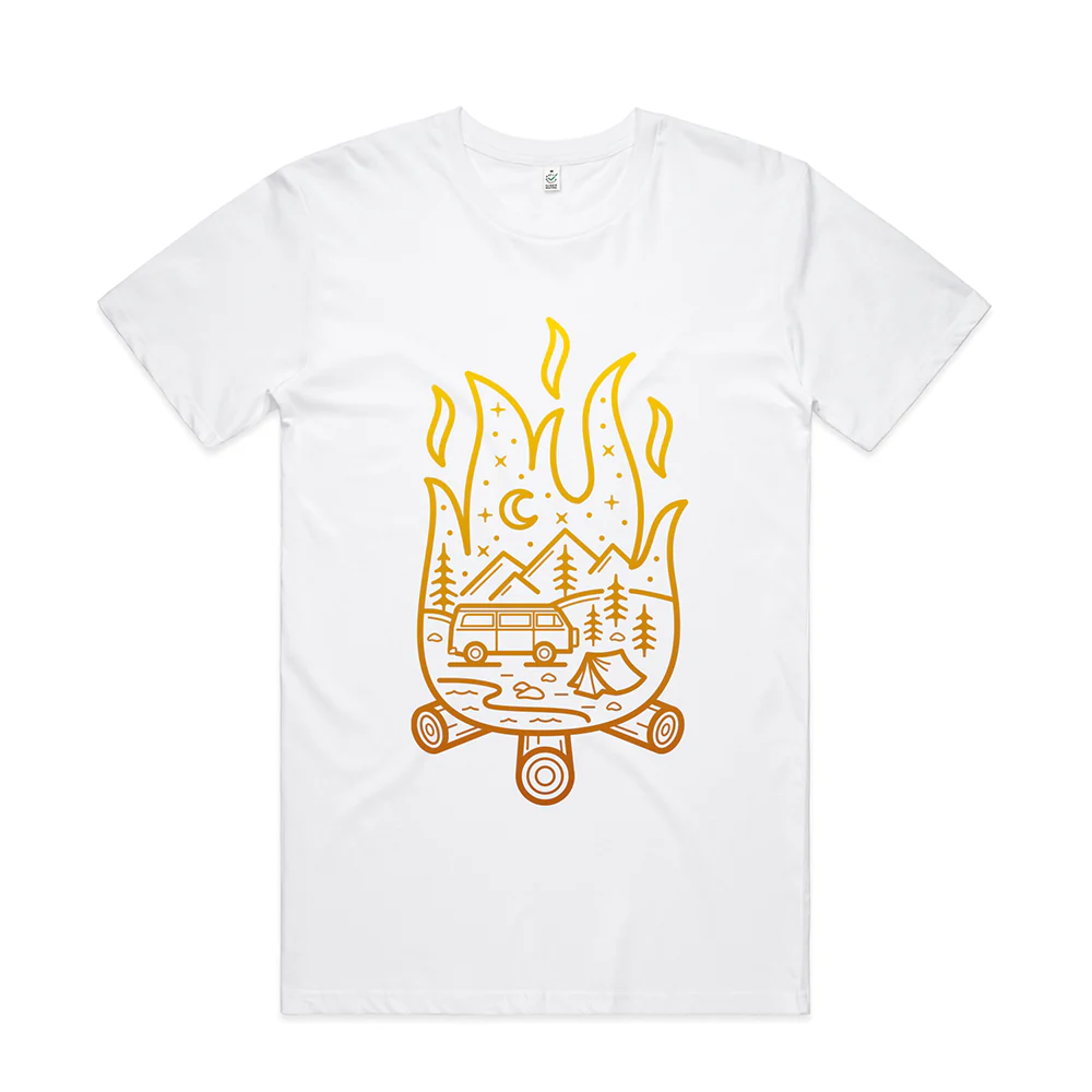 Campfire Scene T-shirt / Front Print - Image 5