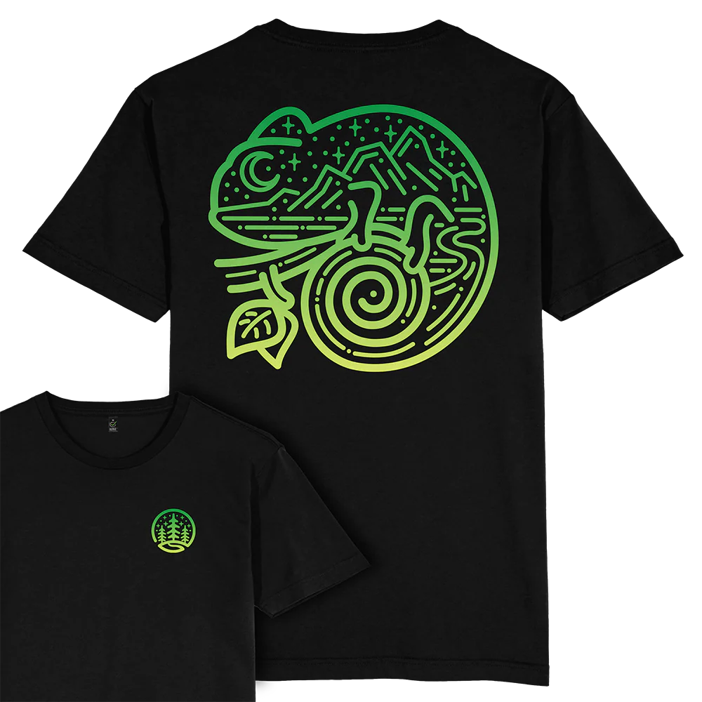 Chameleon T-shirt / Back Print - Image 3
