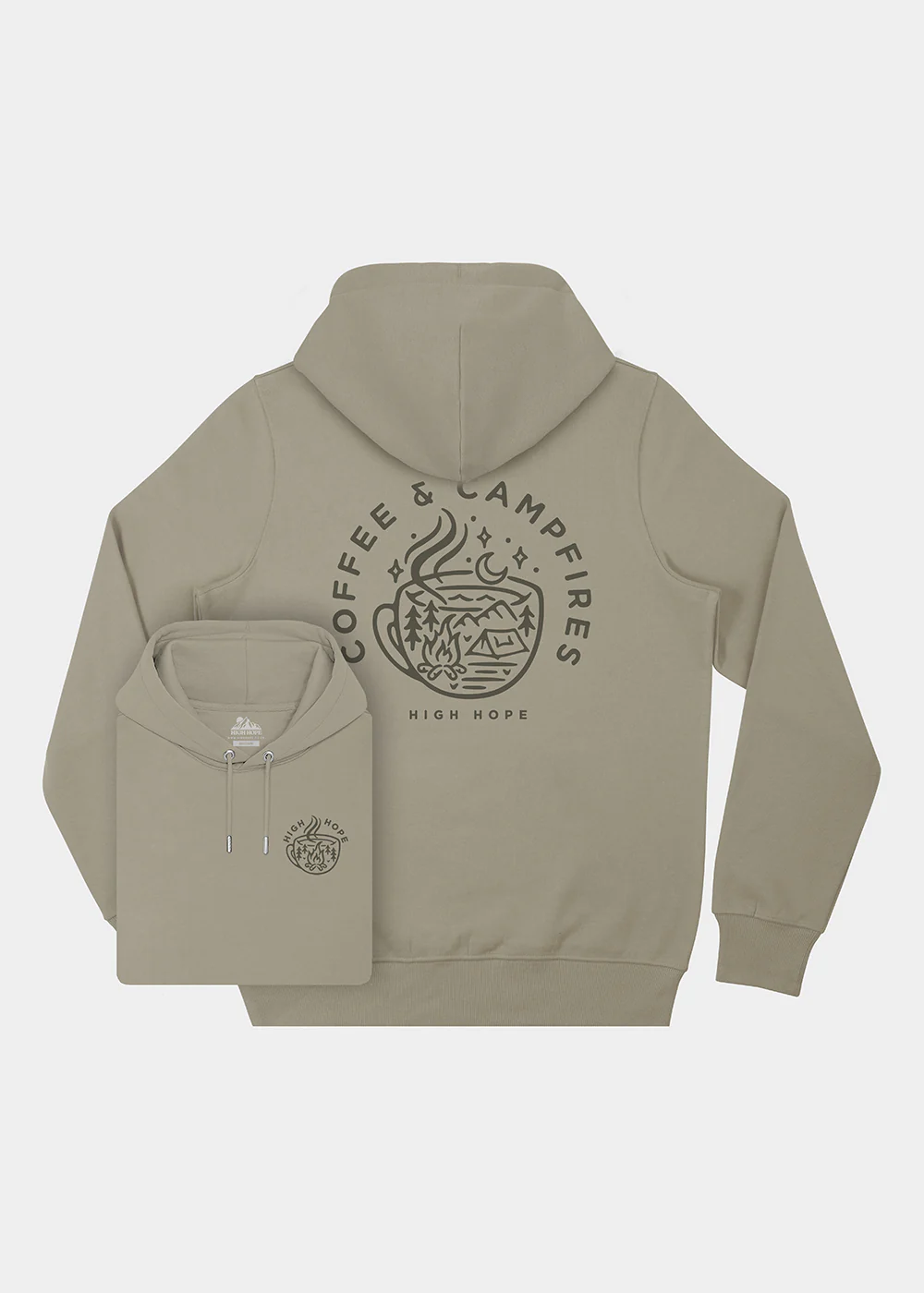 Coffee & Campfires Hoodie / Back Print - Image 2