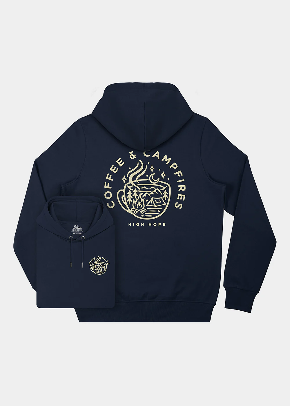 Coffee & Campfires Hoodie / Back Print - Image 3