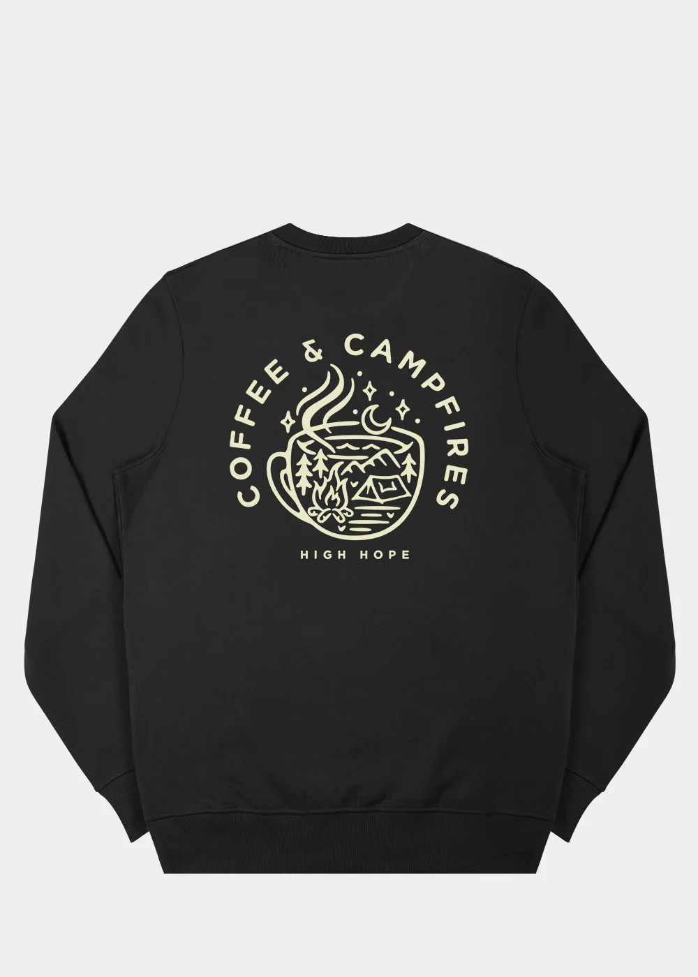 Coffee & Campfires Sweatshirt / Back Print - Image 7