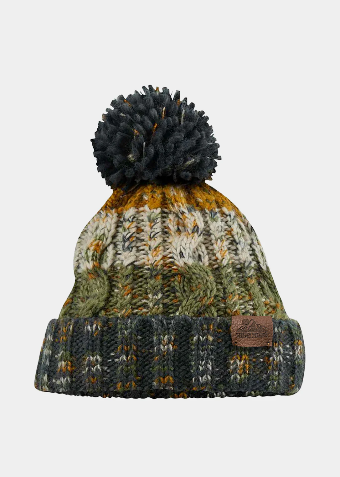 Corkscrew Knit Pom Beanie - Image 4