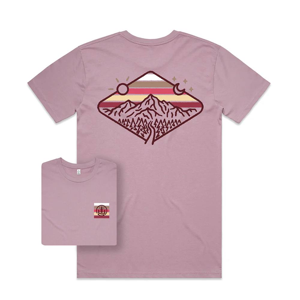 Day & Night Mountains T-shirt / Back Print - Image 3