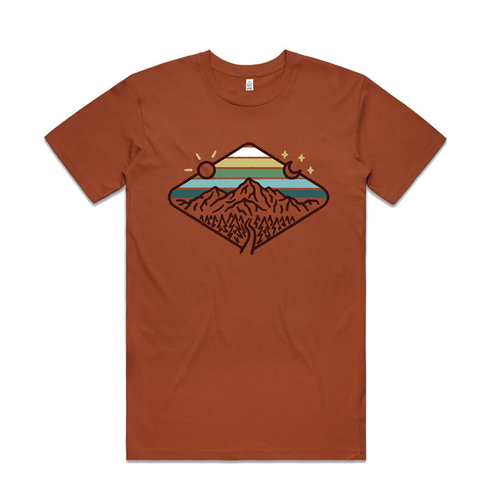 Day & Night Mountains T-shirt / Front Print