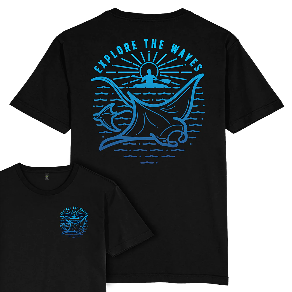 Explore the Waves T-shirt / Back Print