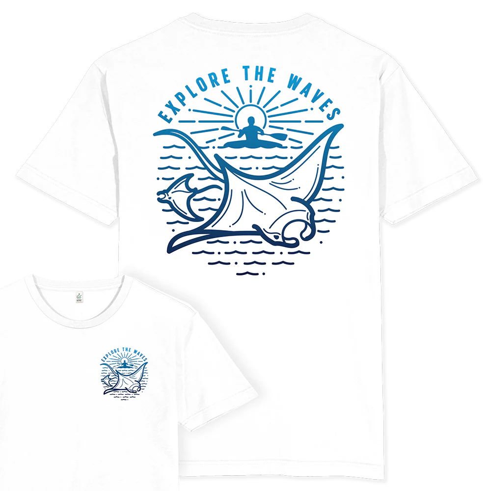 Explore the Waves T-shirt / Back Print - Image 2