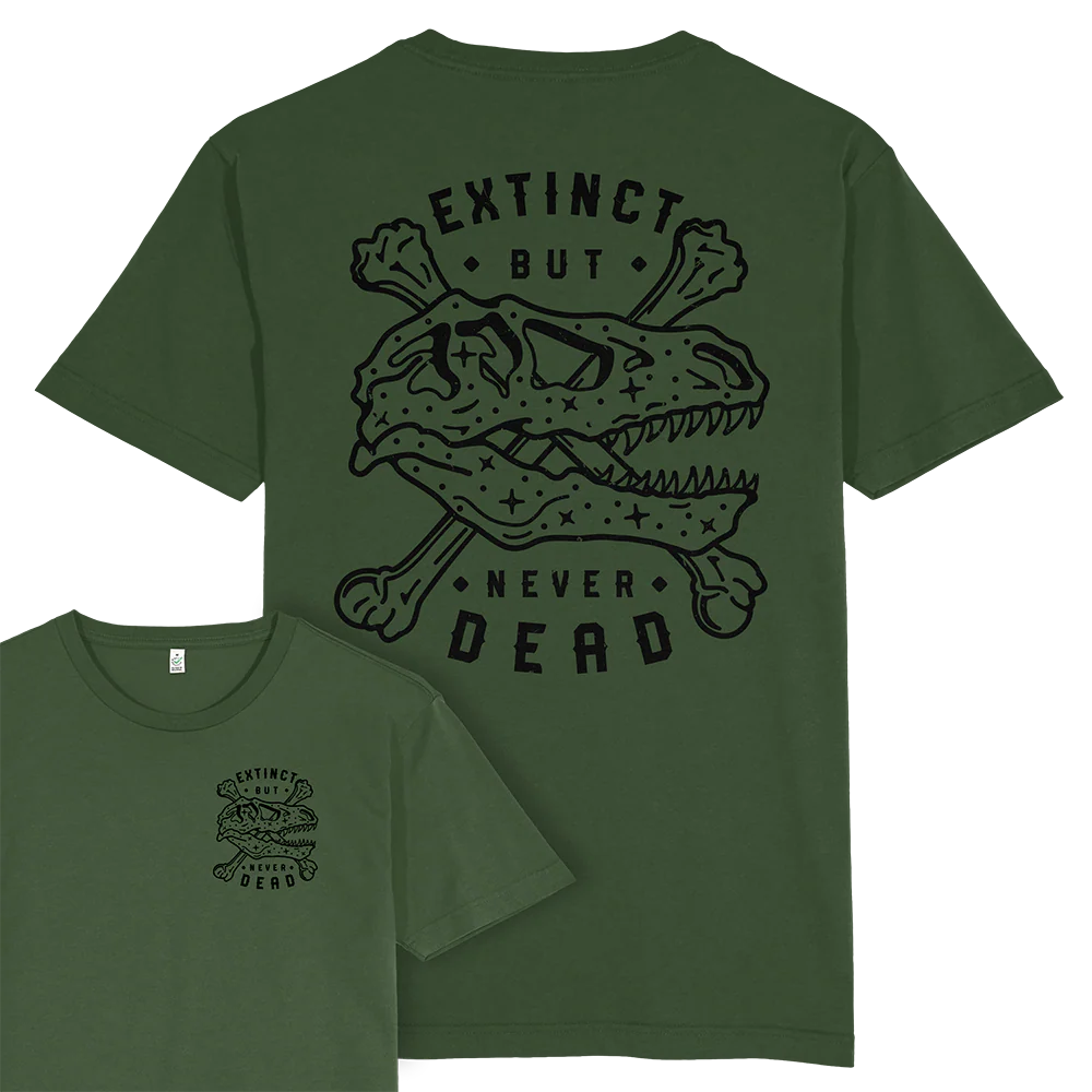 Extinct But Never Dead T-shirt / Back Print - Image 4