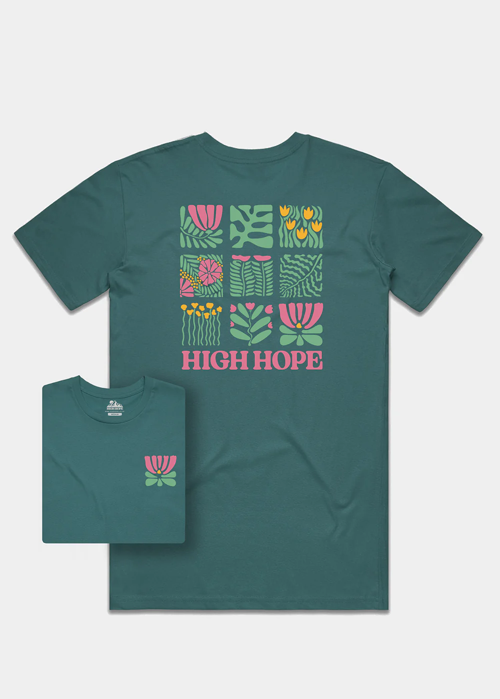Floral Tile T-shirt / Back Print - Image 3