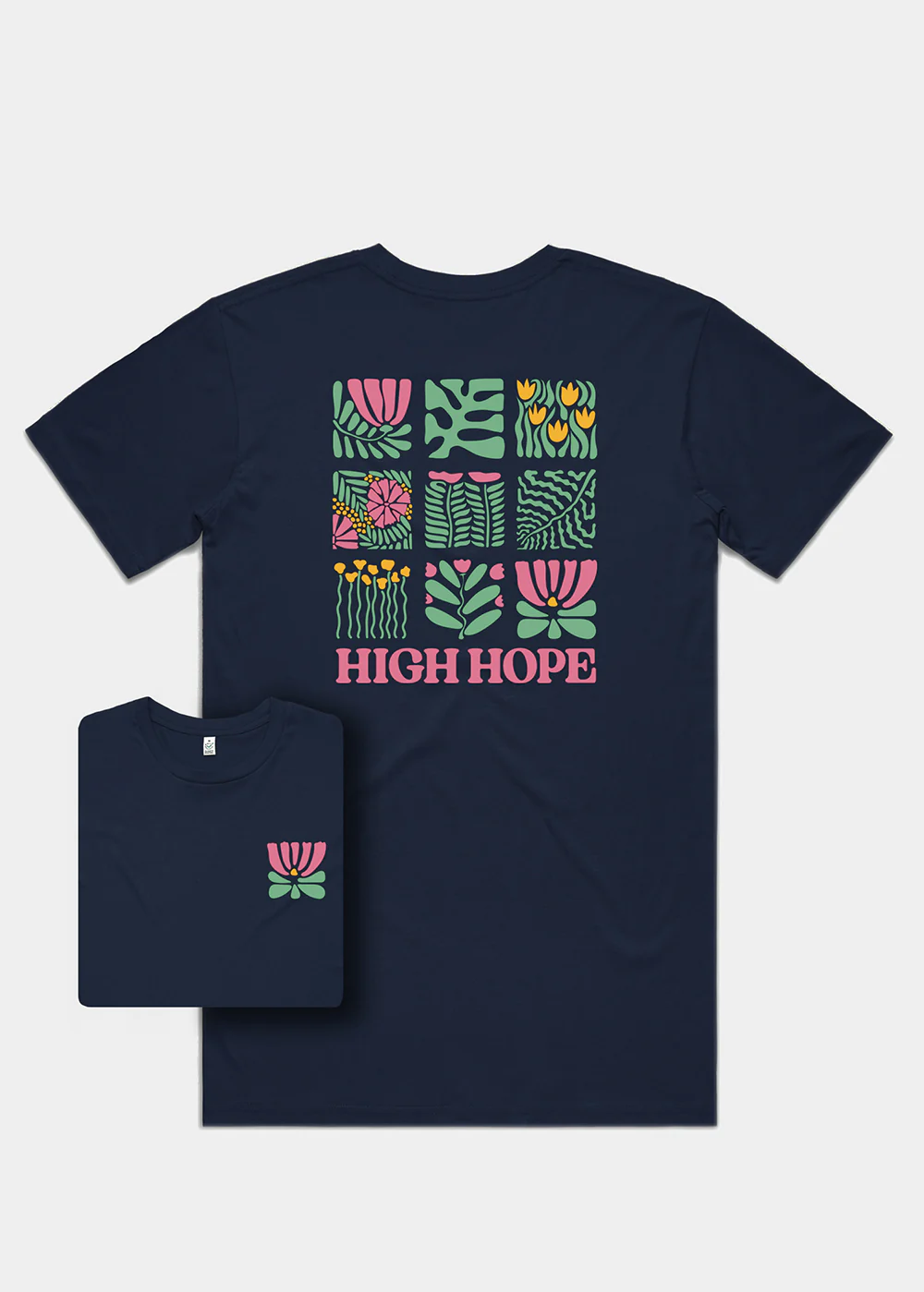 Floral Tile T-shirt / Back Print - Image 4