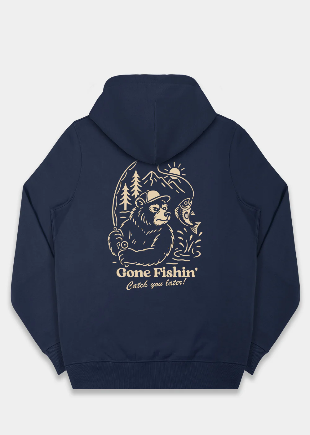 Gone Fishin' Hoodie / Back Print - Image 5
