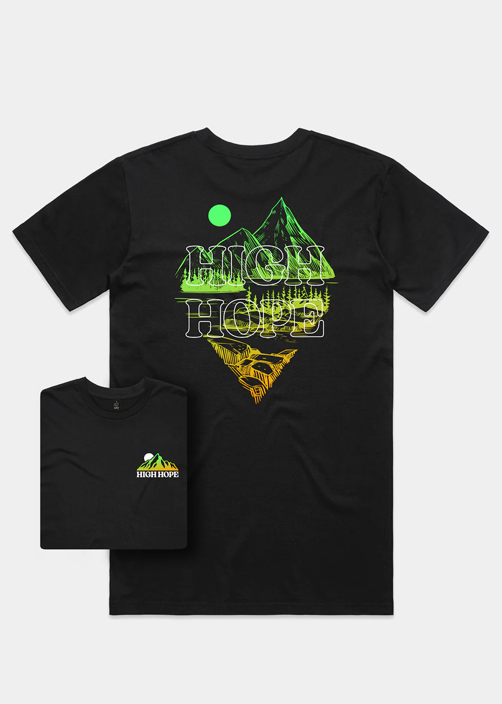 Gradient Peak T-shirt / Back Print