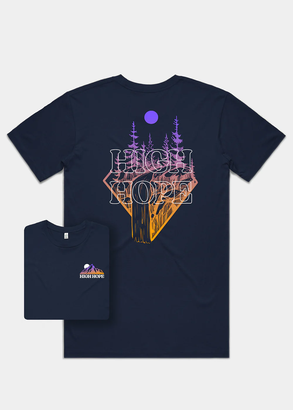 Gradient Stream T-shirt / Back Print - Image 3