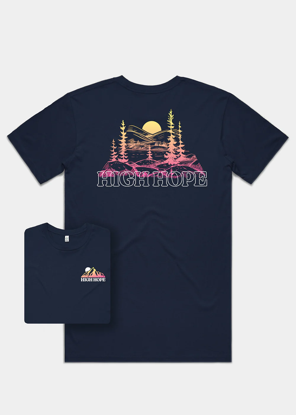 Gradient Sunrise T-shirt / Back Print