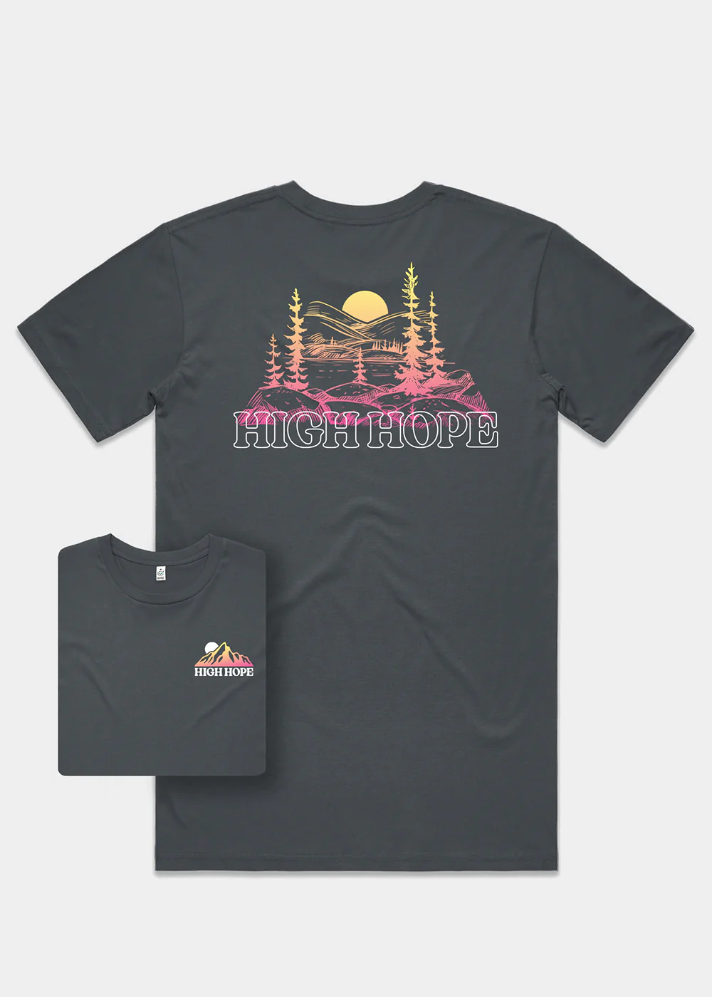 Gradient Sunrise T-shirt / Back Print - Image 2