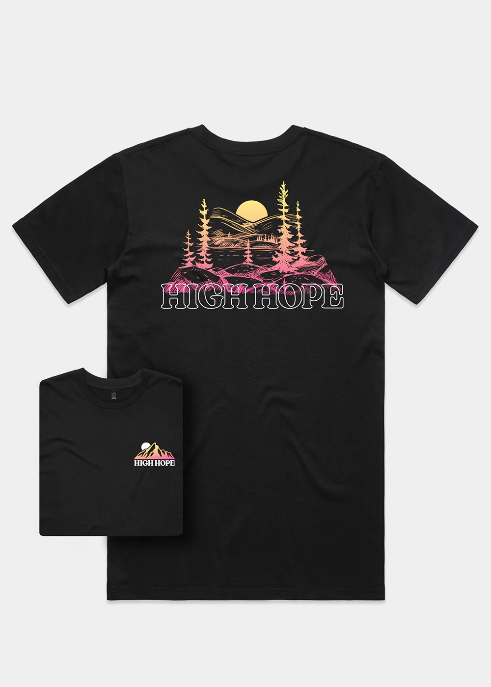 Gradient Sunrise T-shirt / Back Print - Image 3
