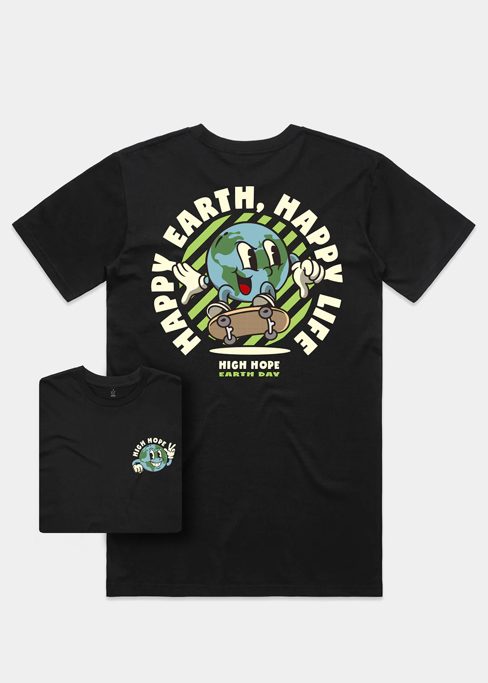 Happy Life T-shirt / Back Print - Image 2