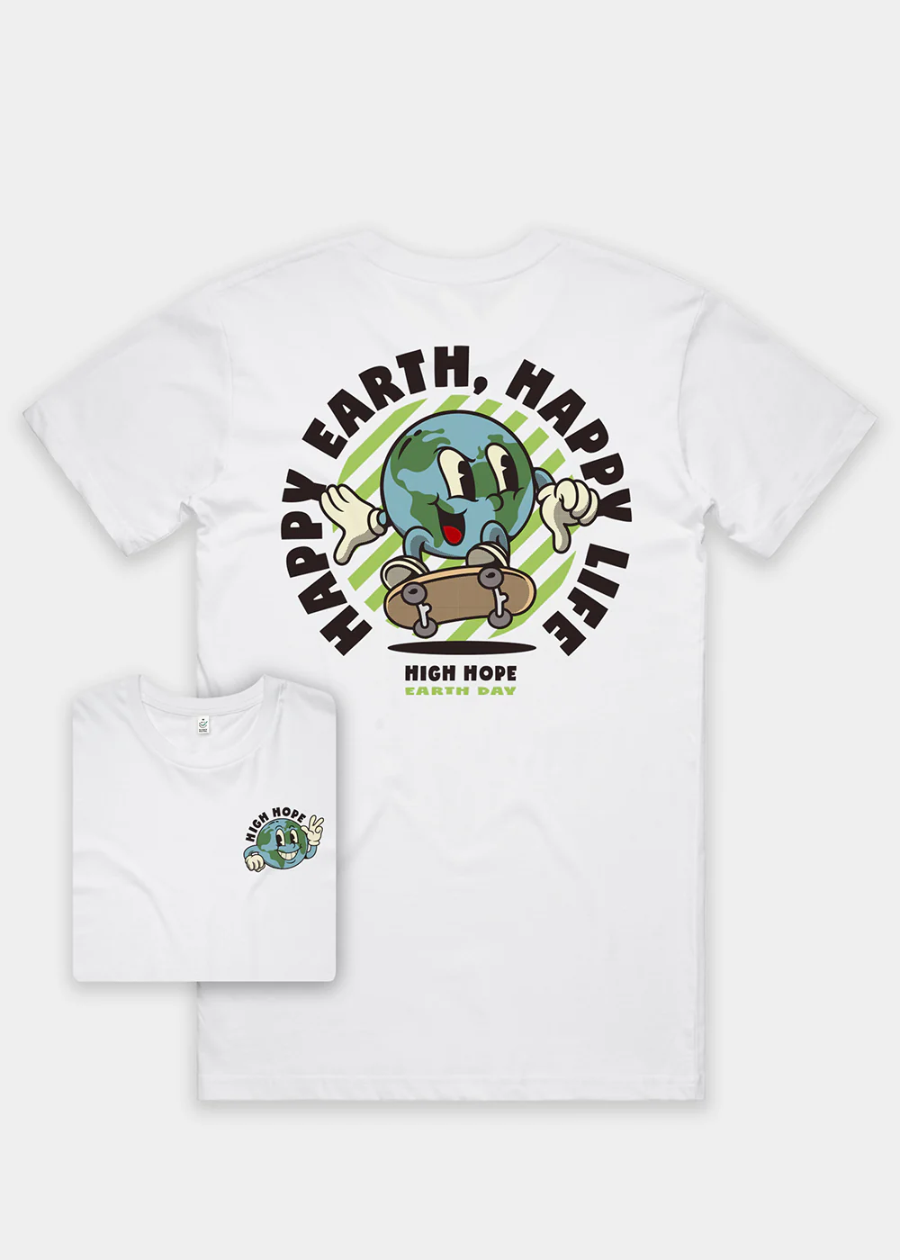 Happy Life T-shirt / Back Print - Image 3