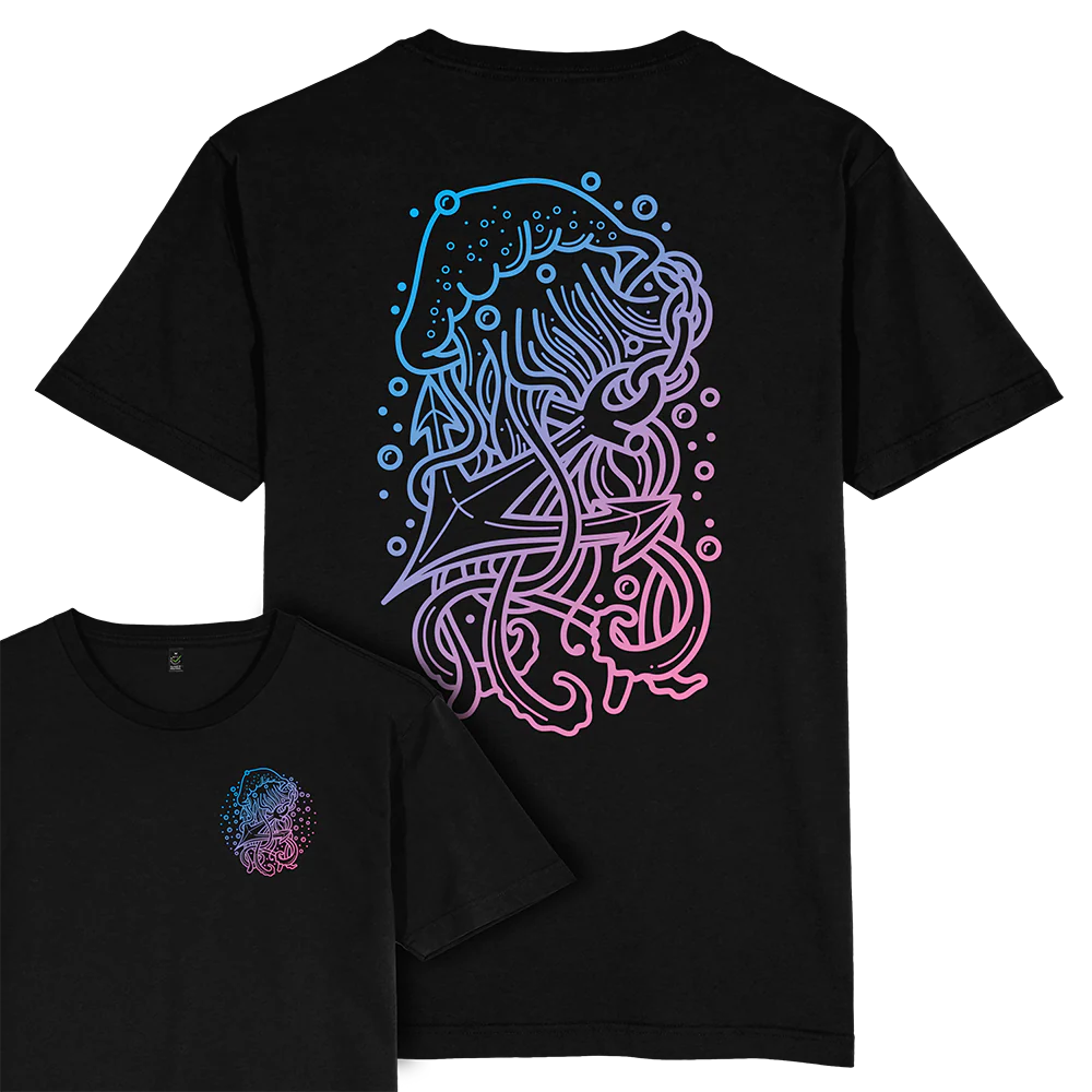 Jellyfish Anchor T-shirt / Back Print