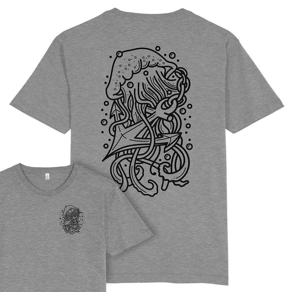 Jellyfish Anchor T-shirt / Back Print - Image 3