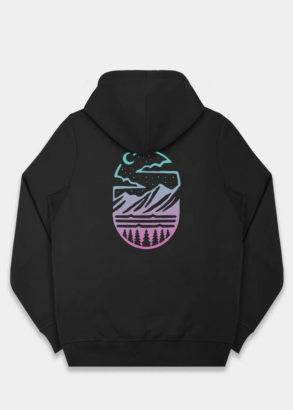 Midnight Mountains Hoodie / Back Print - Image 3