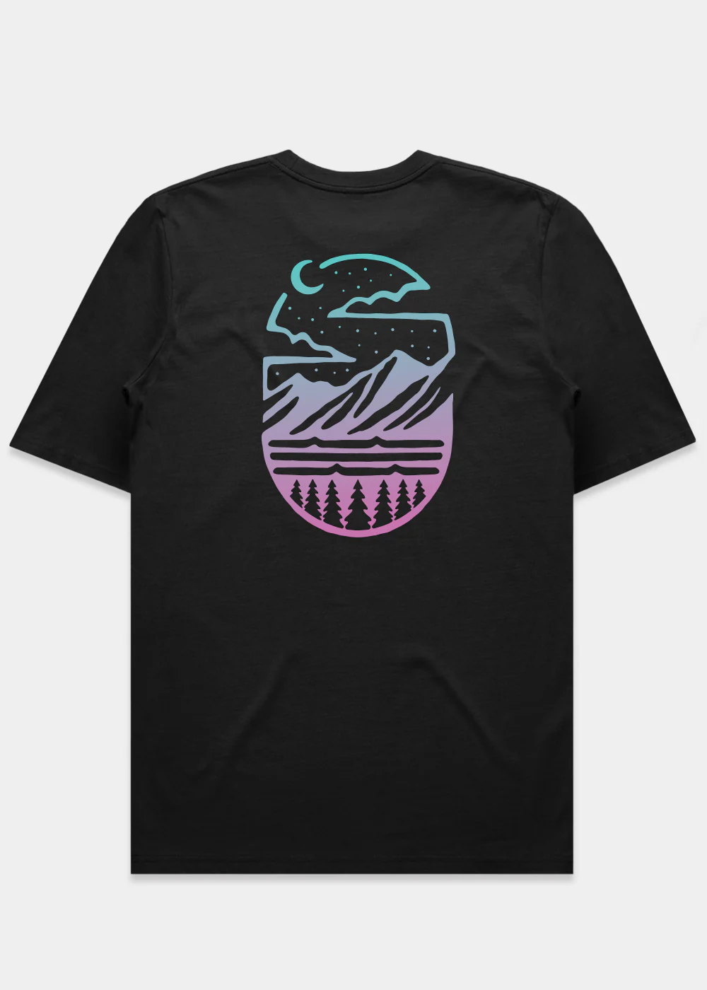 Midnight Mountains T-shirt / Back Print - Image 5