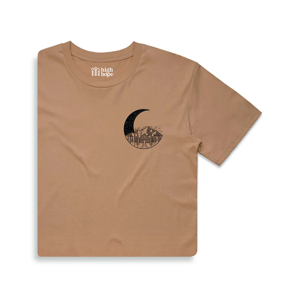 Moon Scene T-shirt / Pocket Print - Image 4