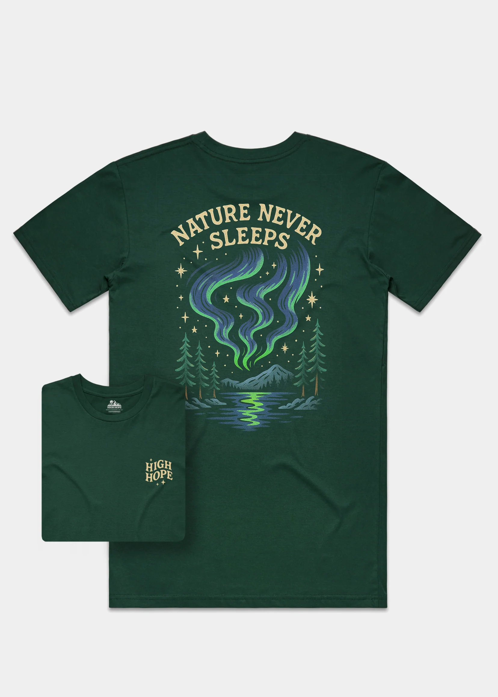 Nature Never Sleeps T-shirt / Back Print - Image 2