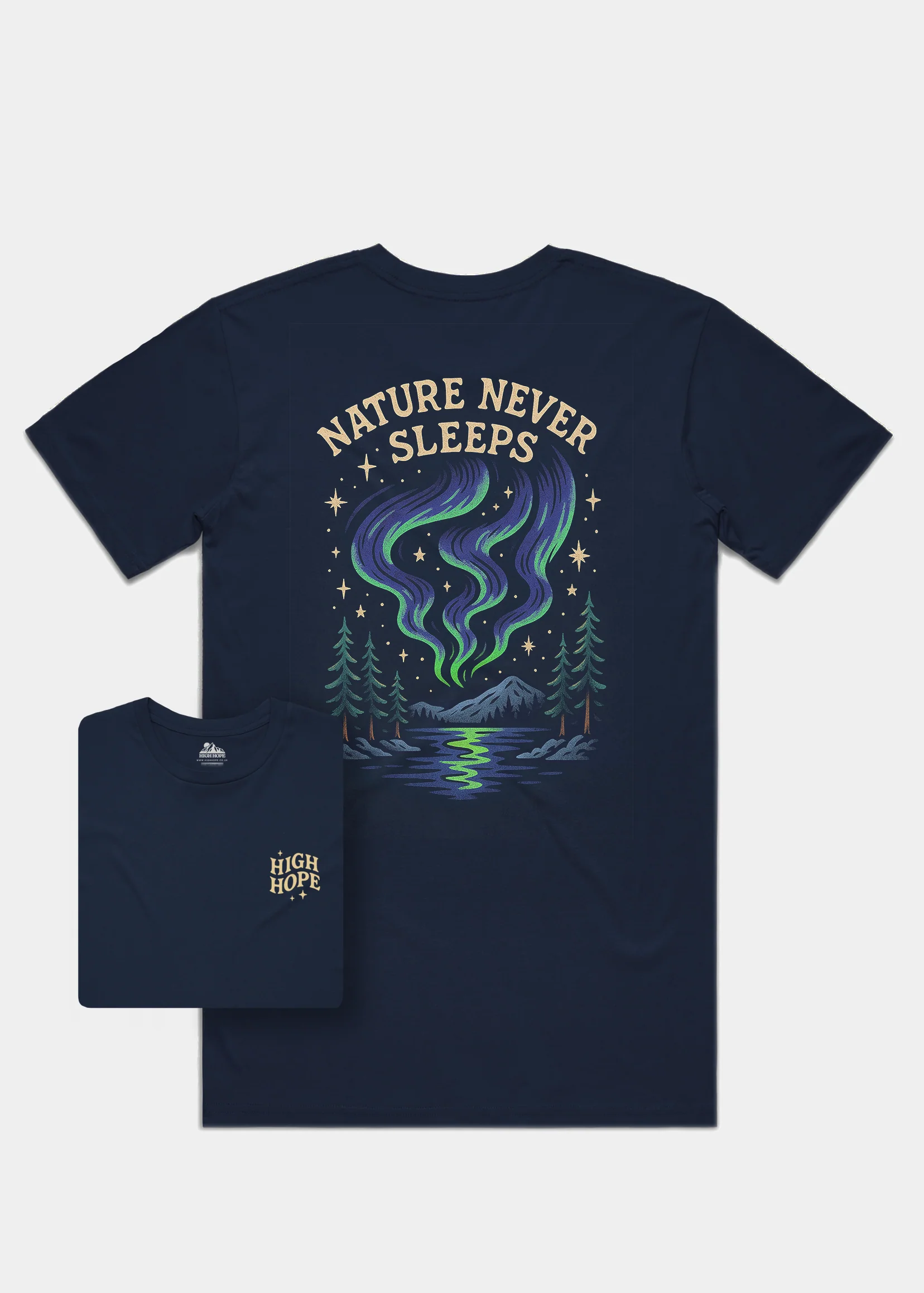 Nature Never Sleeps T-shirt / Back Print - Image 3