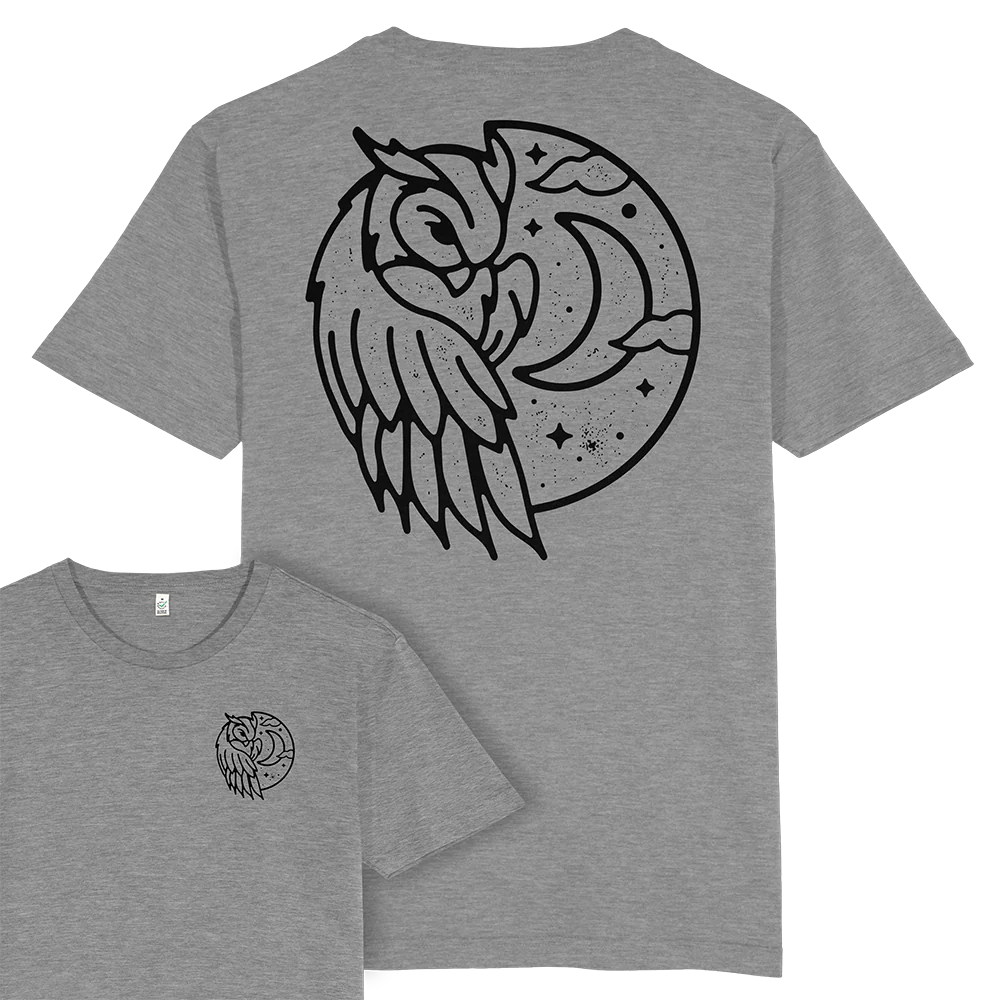 Night Owl T-shirt / Back Print - Image 3