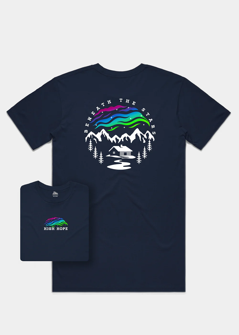Northern Lights T-shirt / Back Print - Image 2